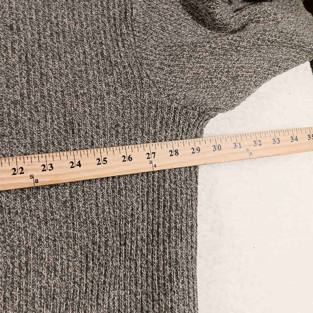 L.L. Bean Bean Sweater Mens XXL Green V Neck Ribbed Fisherman Cotton Blend USA